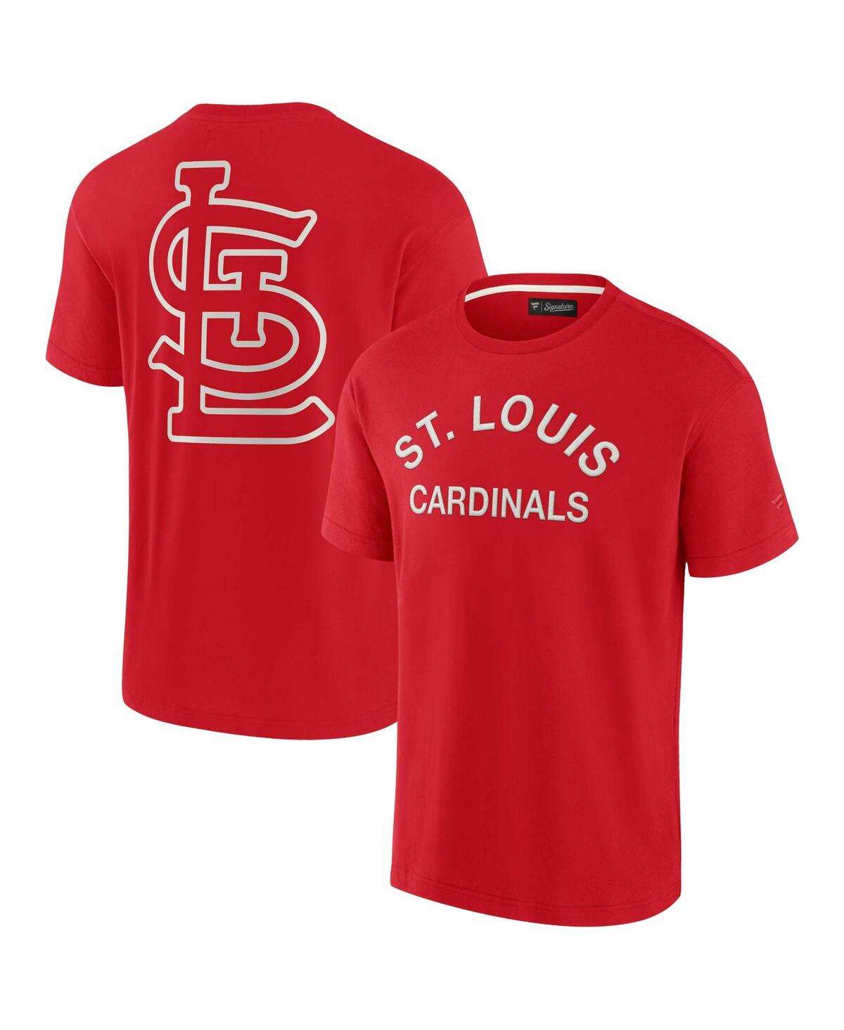 Men's and Women's Fanatics Signature Red St. Louis Cardinals Super Soft Short Sleeve T-shirt - Red