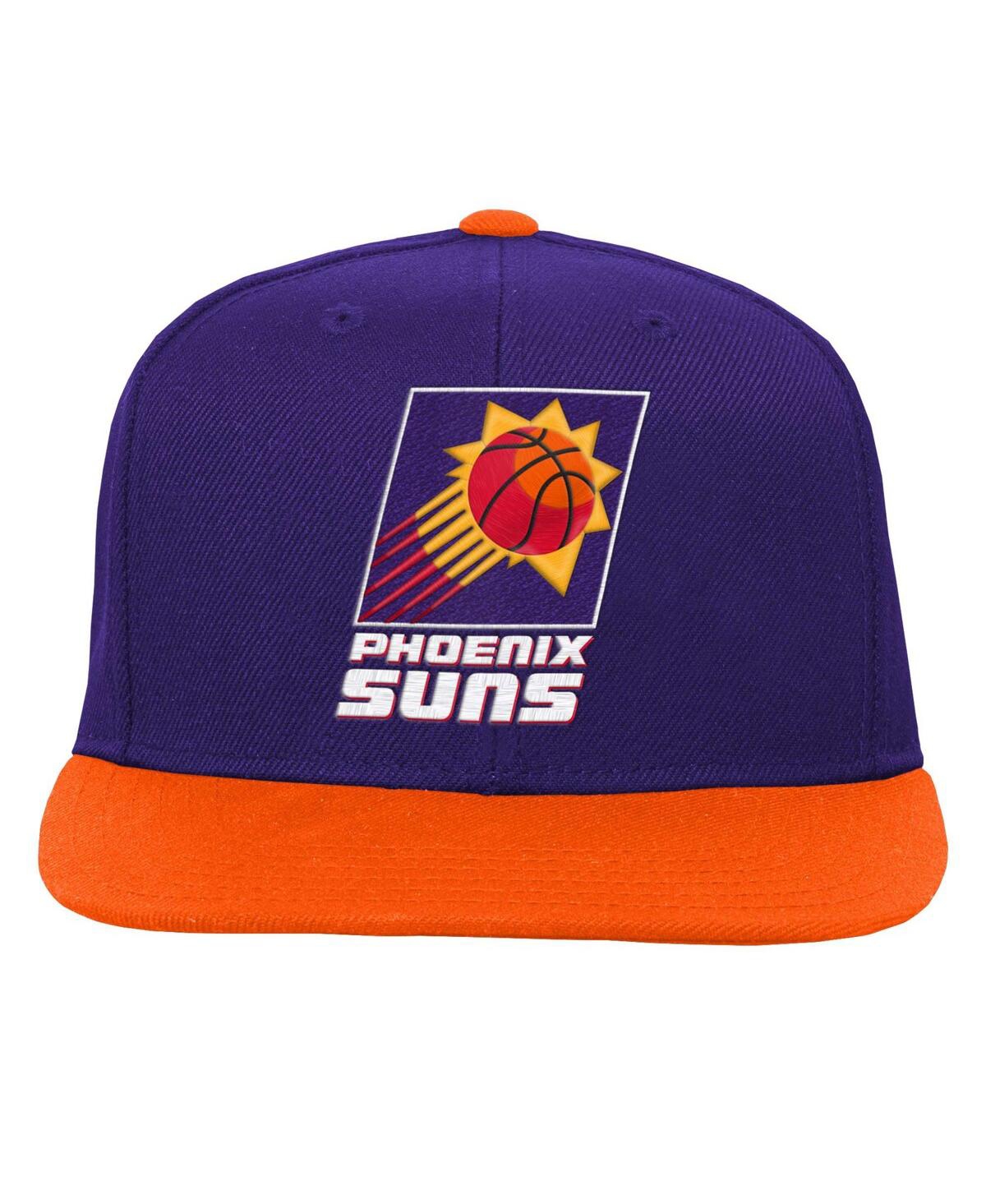 Mitchell & Ness Big Boys And Girls  Purple, Orange Phoenix Suns Two-tone Snapback Hat In Purple,orange