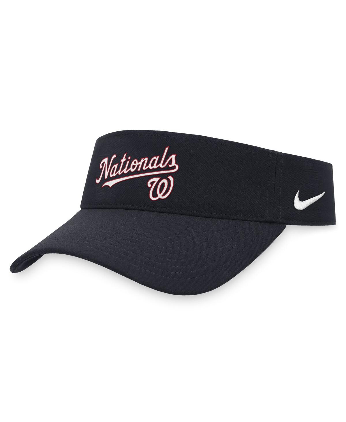 Shop Nike Men's  Navy Washington Nationals Wordmark Performance Adjustable Visor