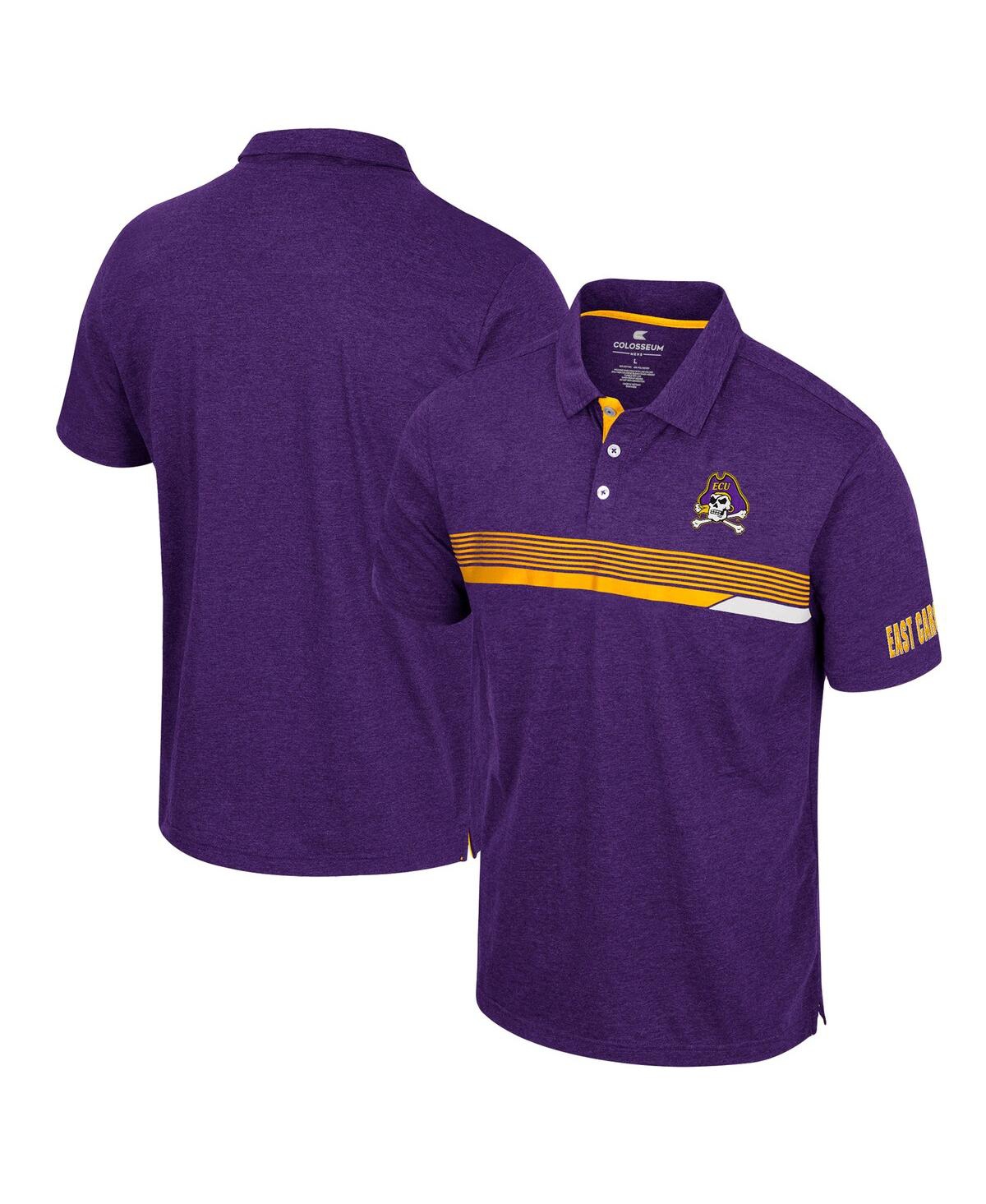 COLOSSEUM MEN'S COLOSSEUM PURPLE ECU PIRATES NO PROBLEMO POLO SHIRT 