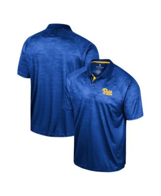 Men's Royal Pitt Panthers Honeycomb Raglan Polo Shirt