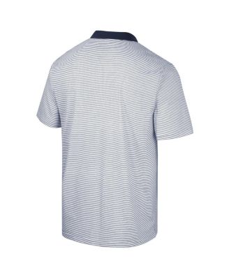 Men's White Georgetown Hoyas Print Stripe Polo Shirt