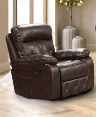 Wallace 37" Faux Leather Manual Recliner Chair