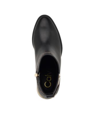 Women's Dhara Logo Strap Block Heel Booties