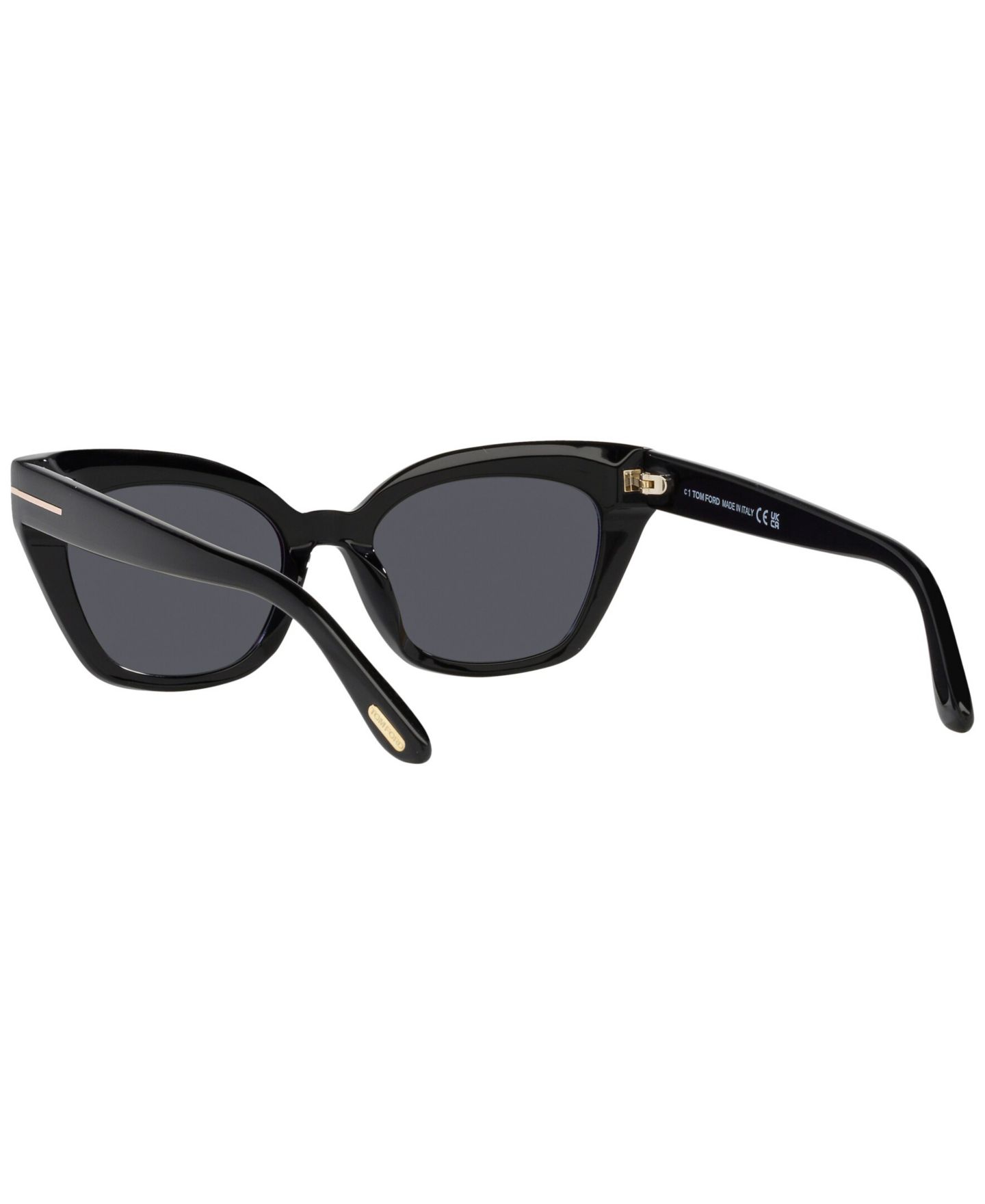 Женские солнцезащитные очки Tom Ford Juliette, цвет: Блестящий чёрный — фото 9