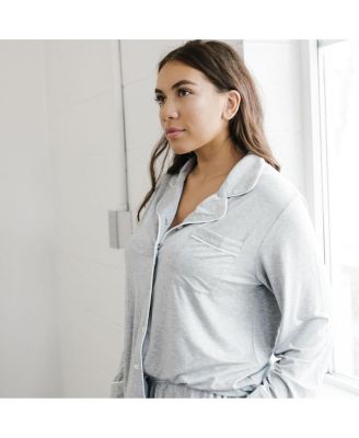 Women's Long Sleeve Stretch-Knit Viscose from Bamboo Pajama Set