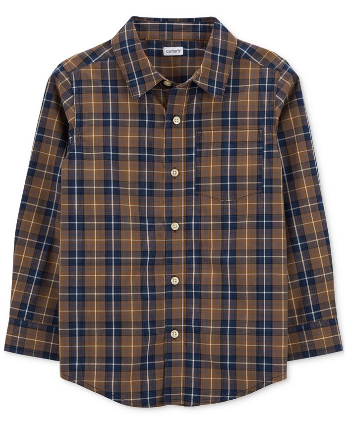Carter s Big Boys Plaid Button Front Cotton Shirt Macy s