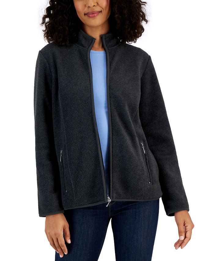 Karen Scott Women's ZipUp Zeroproof Fleece Jacket, Created for Macy's