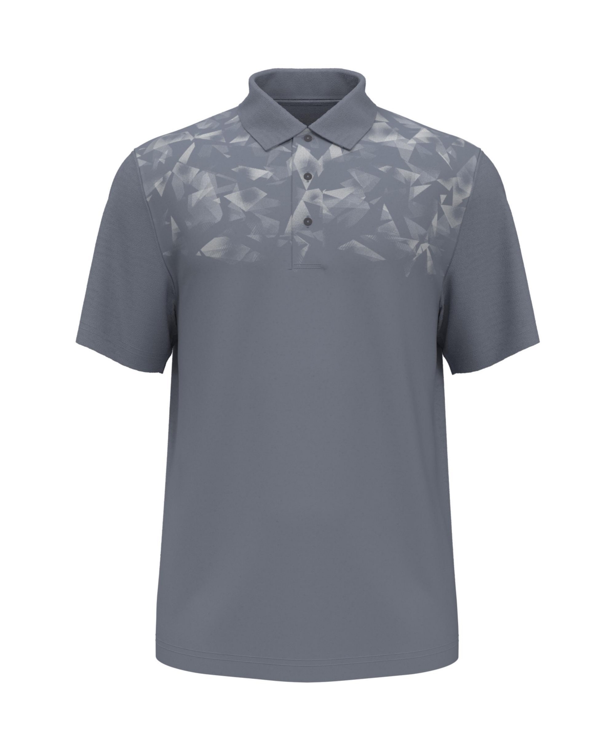 Pga Tour Kids' Big Boys Short Sleeve Abstract Ombre Geo Print Polo Shirt In Trade Winds