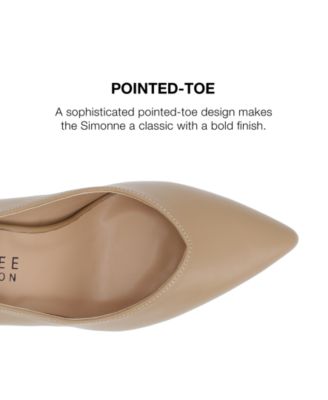 Women's Simonne Block Heel Pointed Toe Pumps