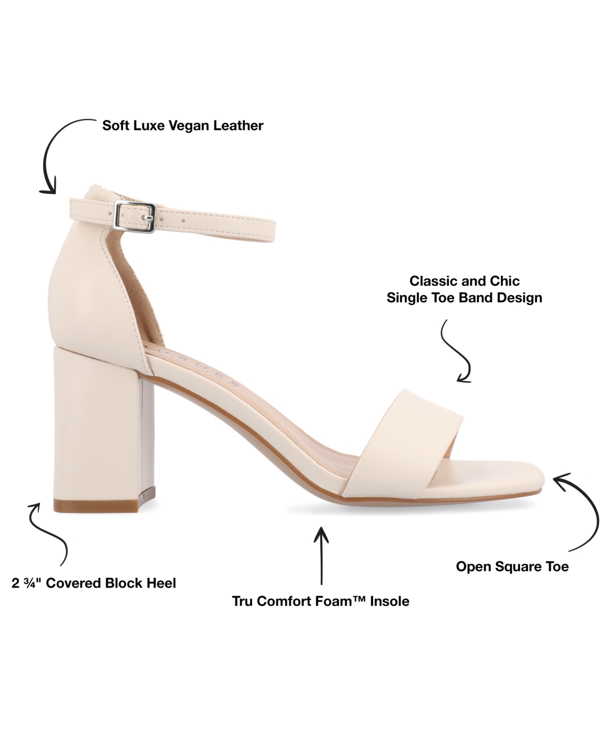 Journee Collection Collection Women's Wide Width Supernatural Tru Comfort Foam Valenncia Pumps Warm Shades In White