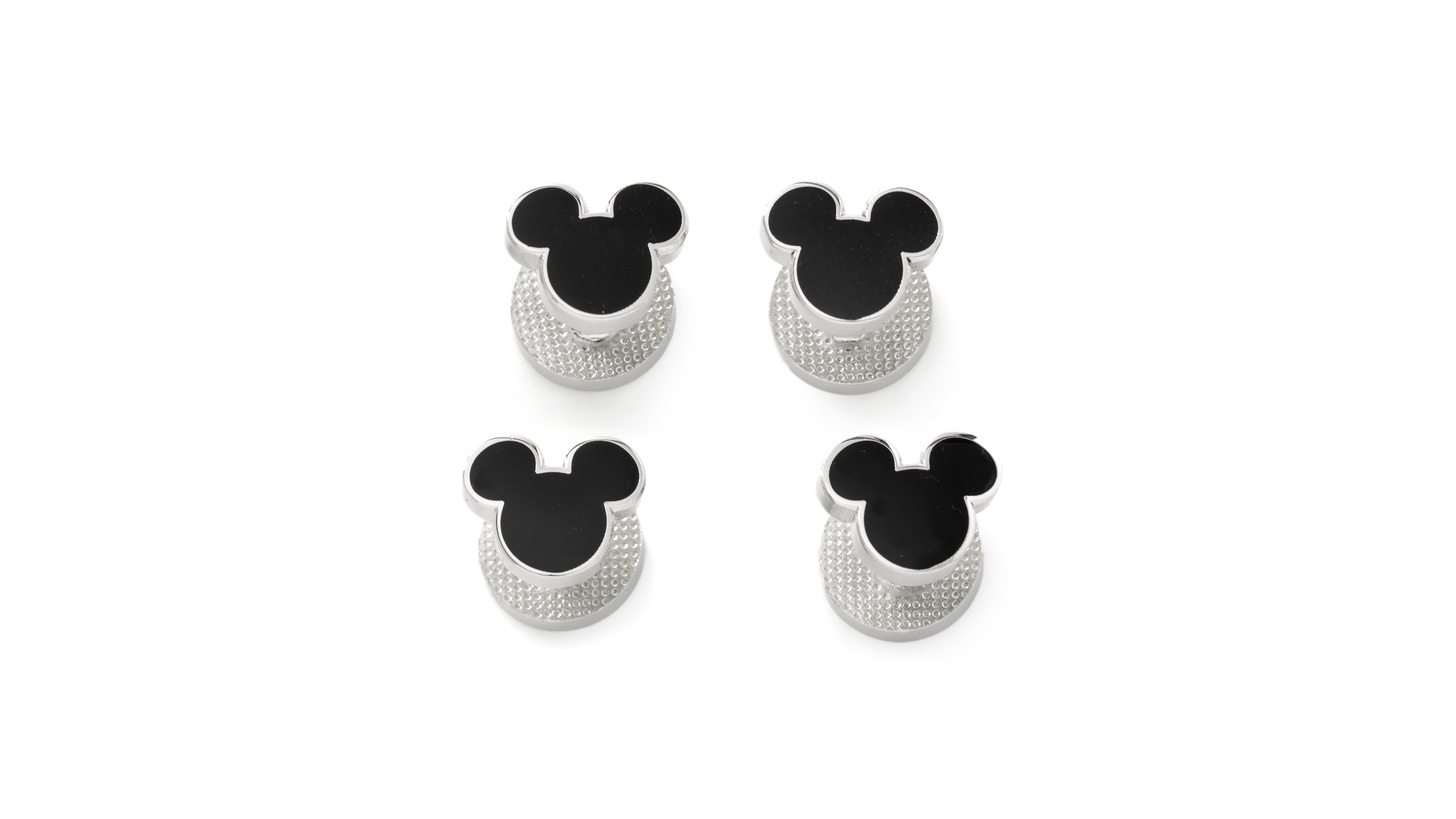 Disney Men's Mickey Mouse Silhouette Studs Set, Pack of 4
