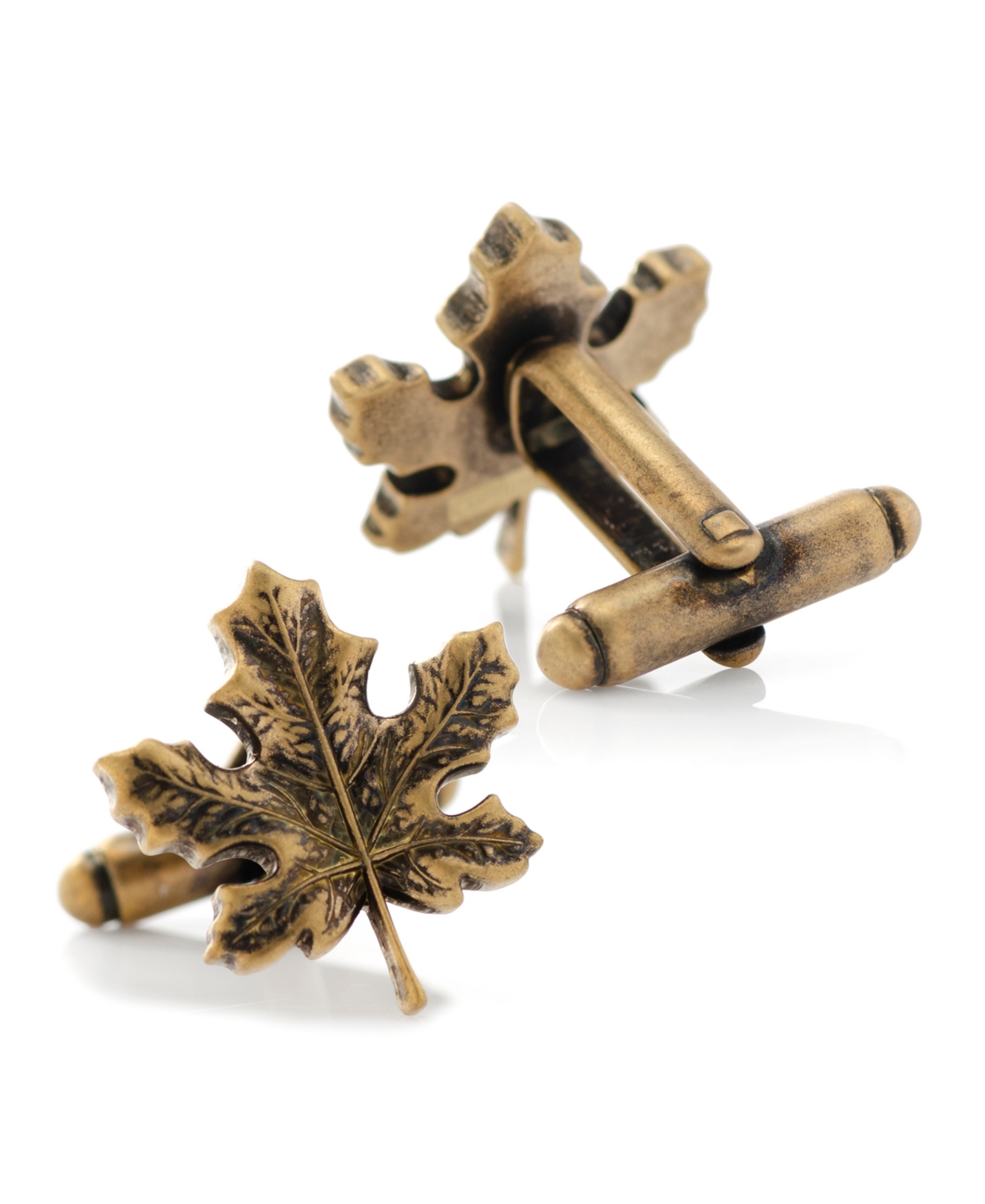 Shop Cufflinks, Inc Men's 3d Maple Leaf Cufflinks In Bronze