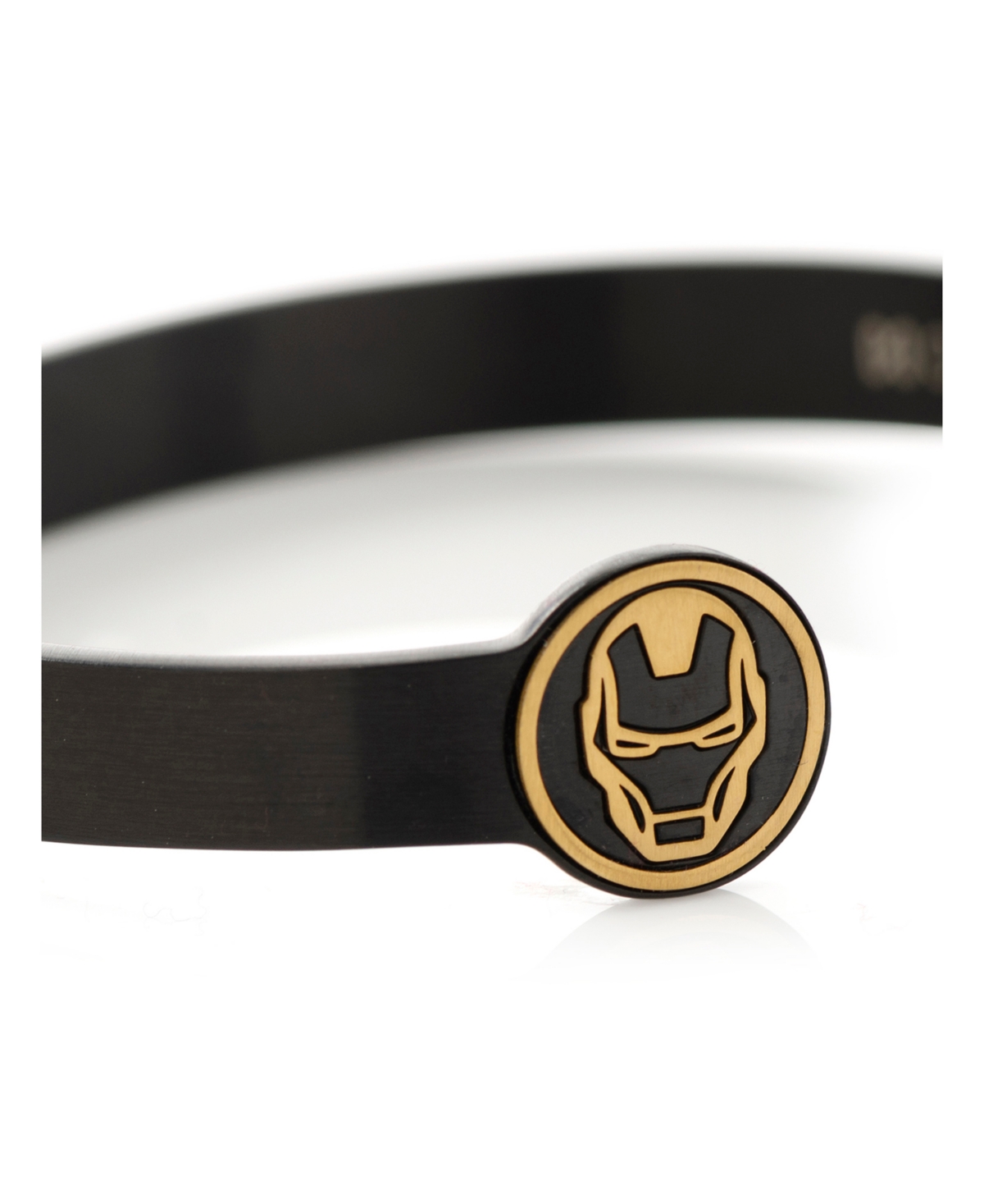 Shop Marvel Men's Iron Man Cuff Bracelet In Black