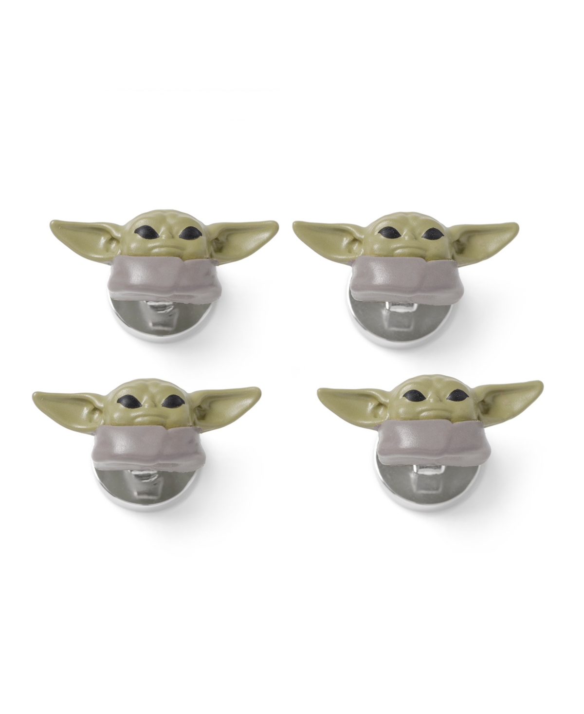 Men's 3D Grogu Studs, Pack of 4 - Green