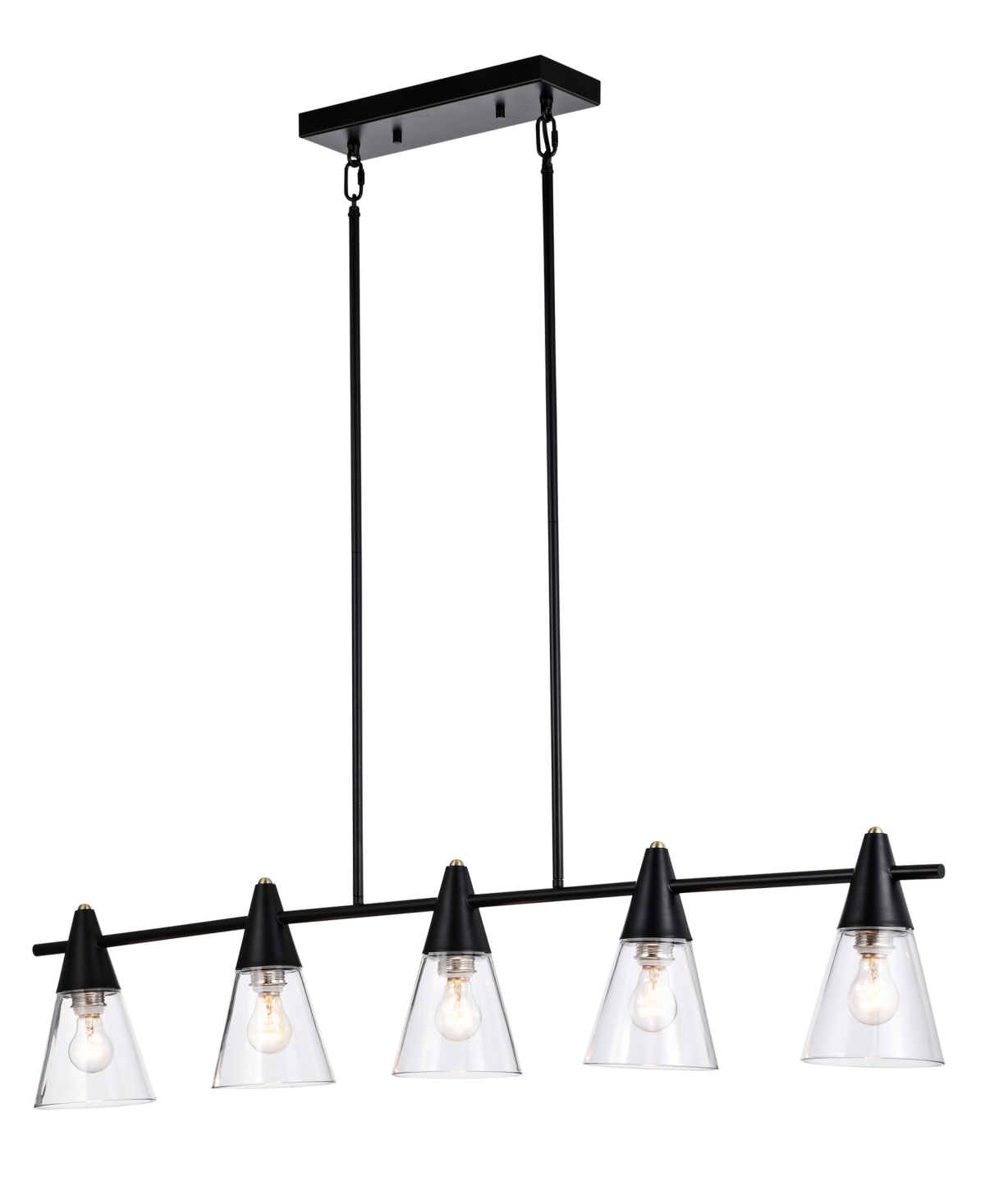 Home Accessories Mooncheeks 10" 5-light Indoor Chandelier With Light Kit In Matte Black