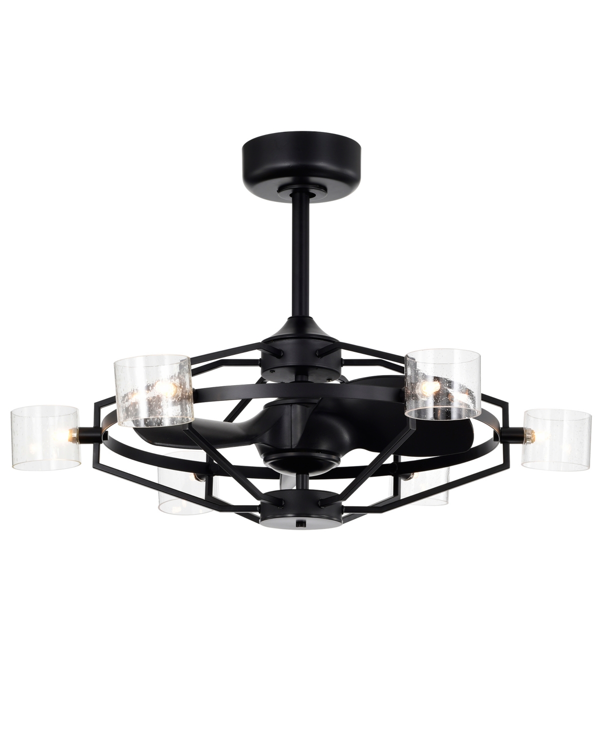 Home Accessories Damita 35" 6-light Indoor Ceiling Fan With Light Kit And Remote In Black And Gold