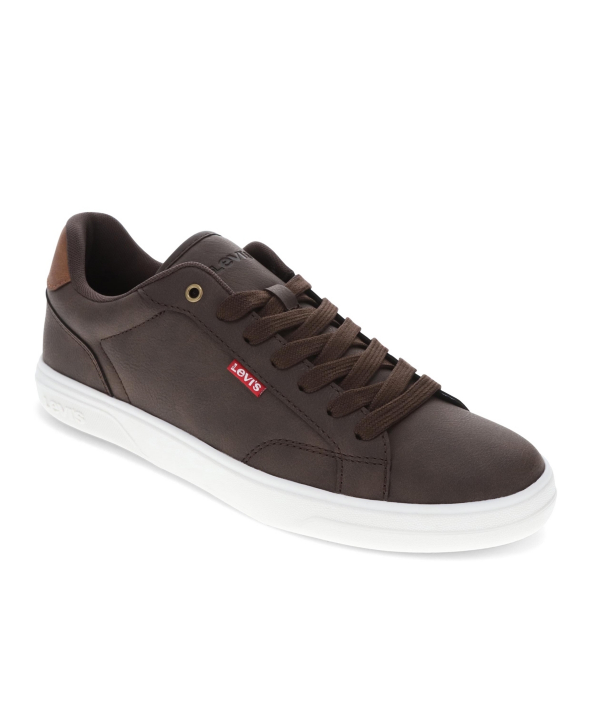 Levi's Men's Munro Ul Faux Leather Lace-up Sneakers Men's Shoes In Dark Brown