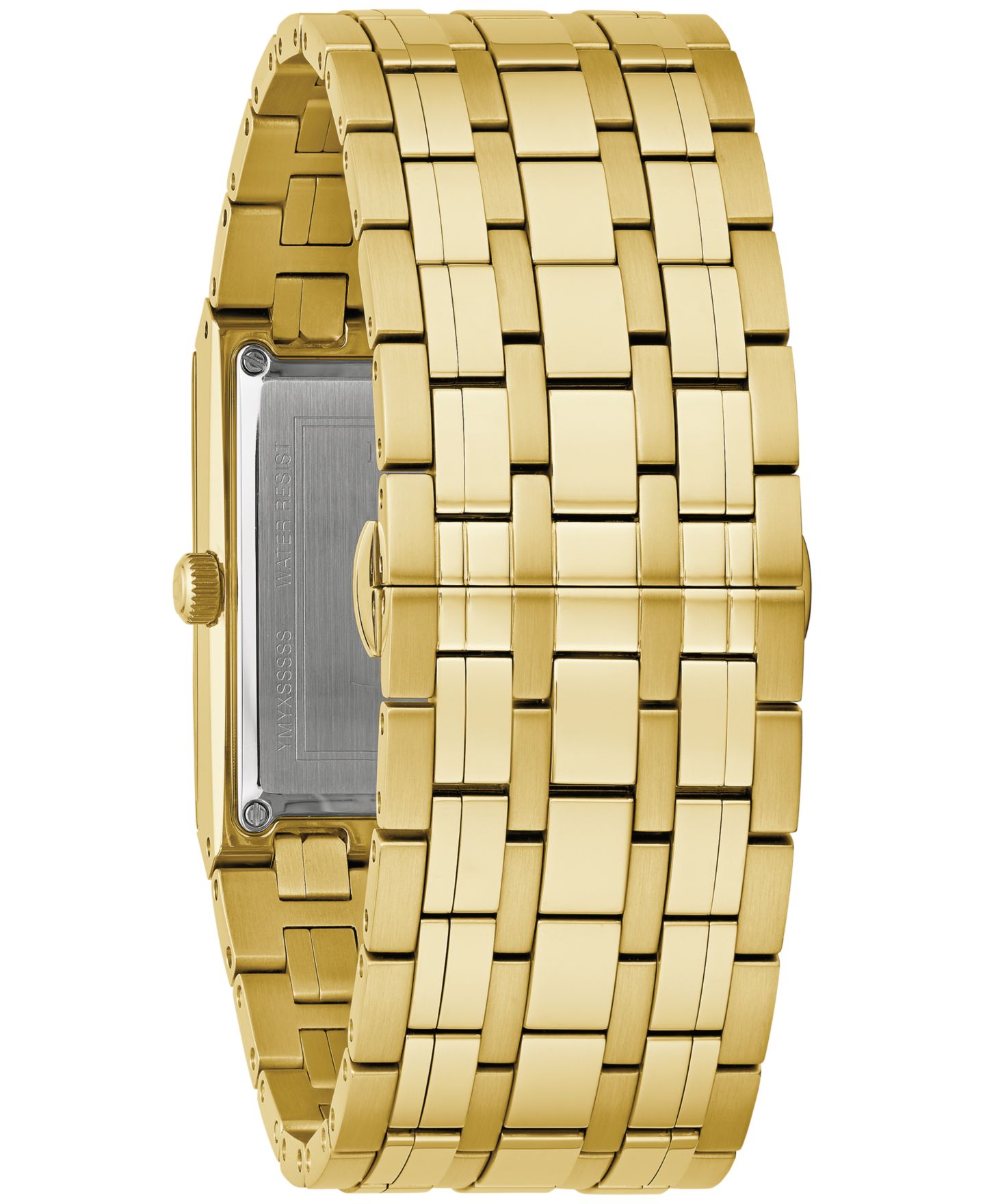 Мужские часы Bulova Marc Anthony Modern Quadra Diamond Accent Gold-Tone Stainless Steel Bracelet Watch 30mm — фото 3
