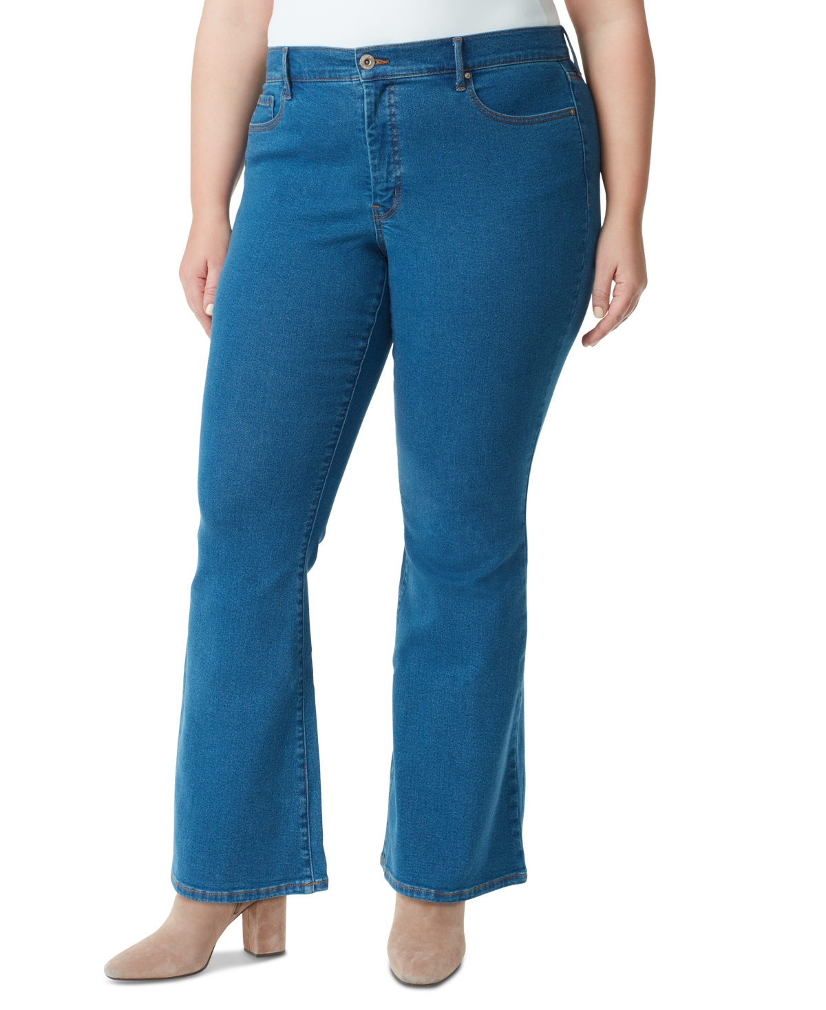 Shop Jessica Simpson Trendy Plus Size Charmed Flare-leg Jeans In Sandra