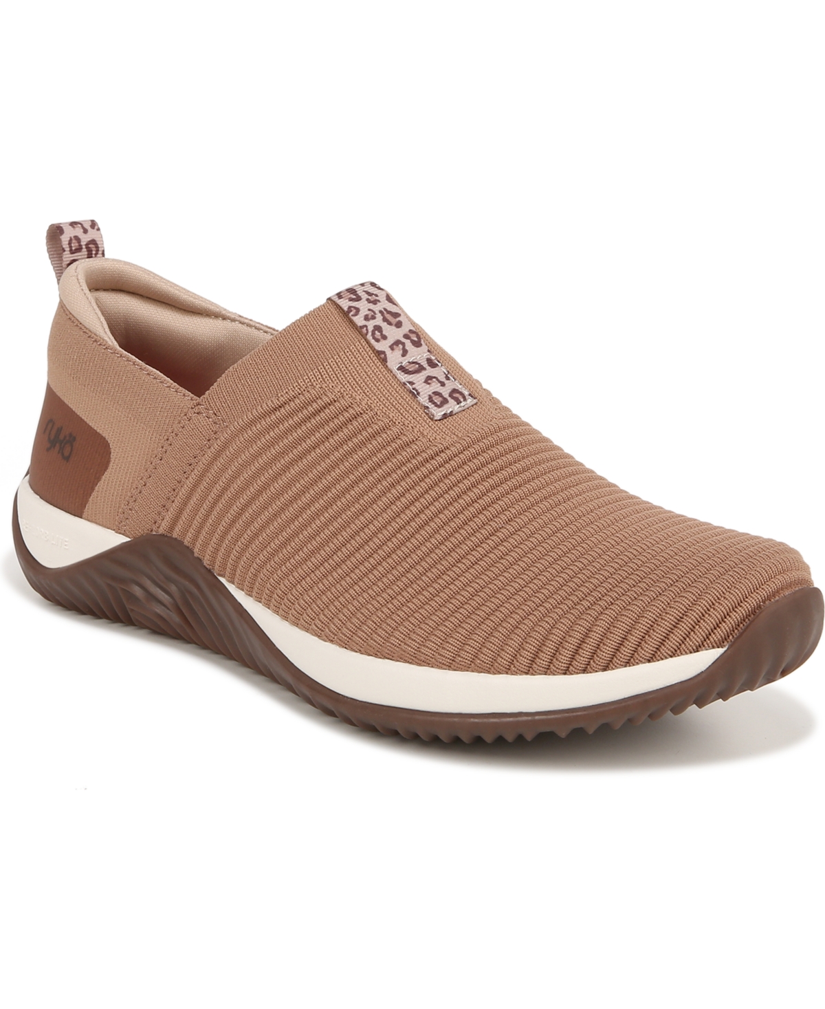 Ryka Women's Echo Knit Slip-on Sneakers In Brown Fabric