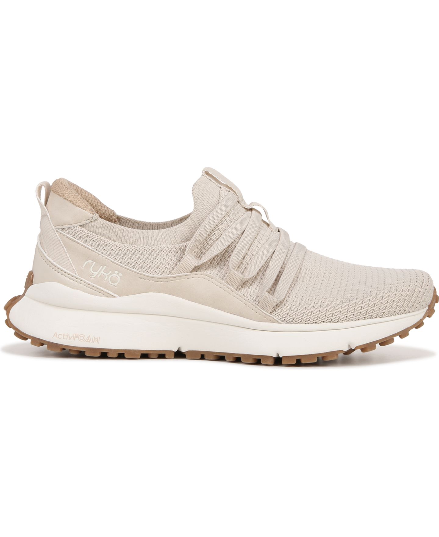 Женские кроссовки Ryka Jumpstart-Lace Slip On, цвет: Бежевый вязаный — фото 2