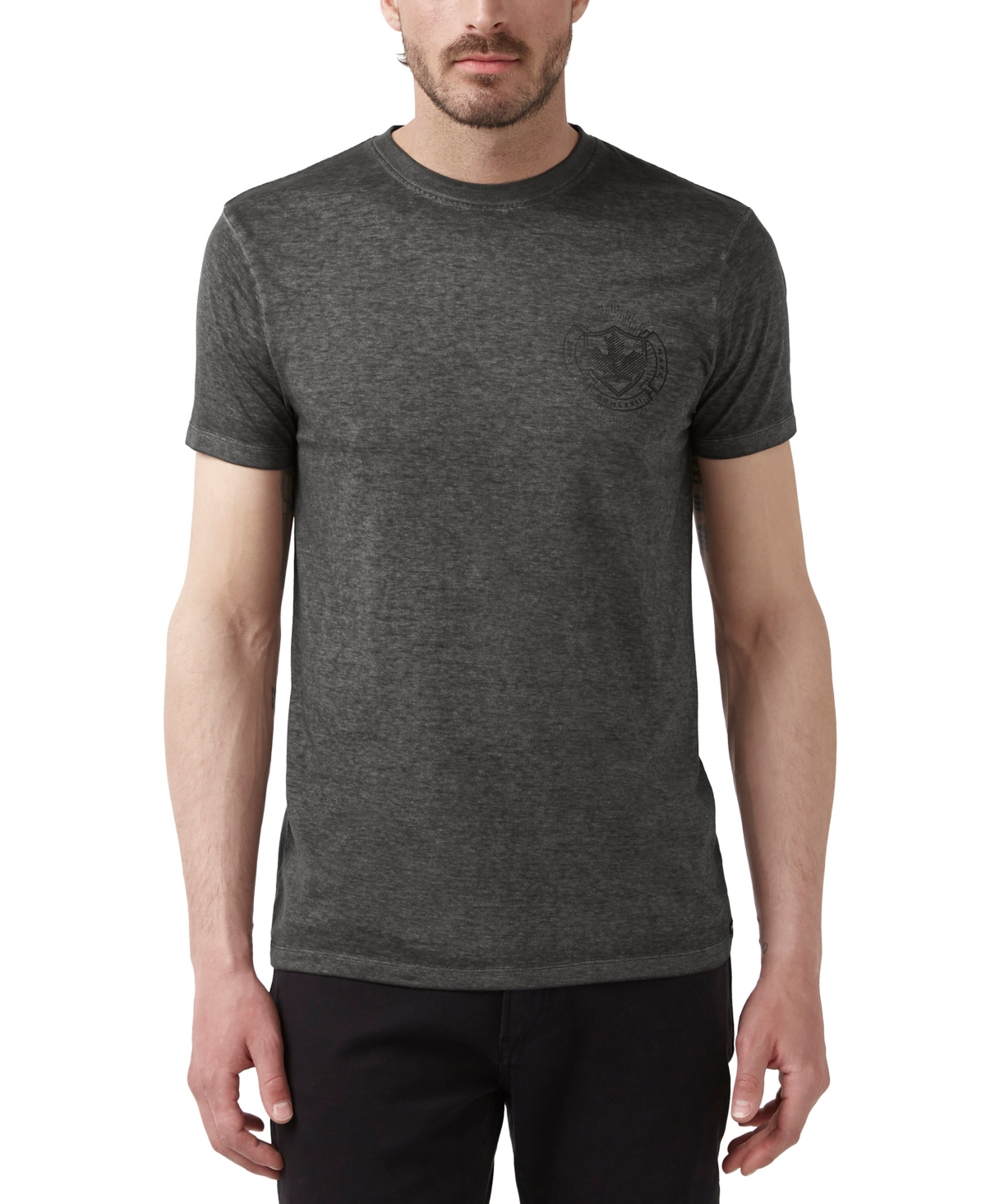 Buffalo David Bitton Men's Tamen Short-sleeve T-shirt In Charcoal