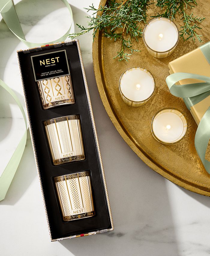 NEST New York 3Pc. Festive Votive Candle Gift Set Macy's