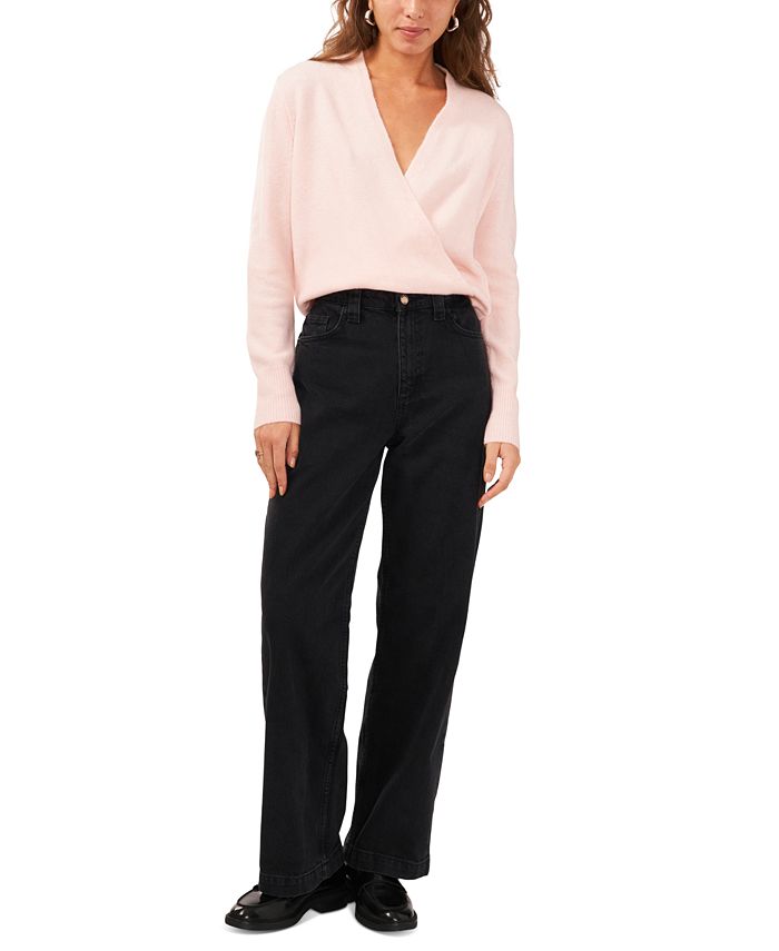 •STACY• surplice neck sweater