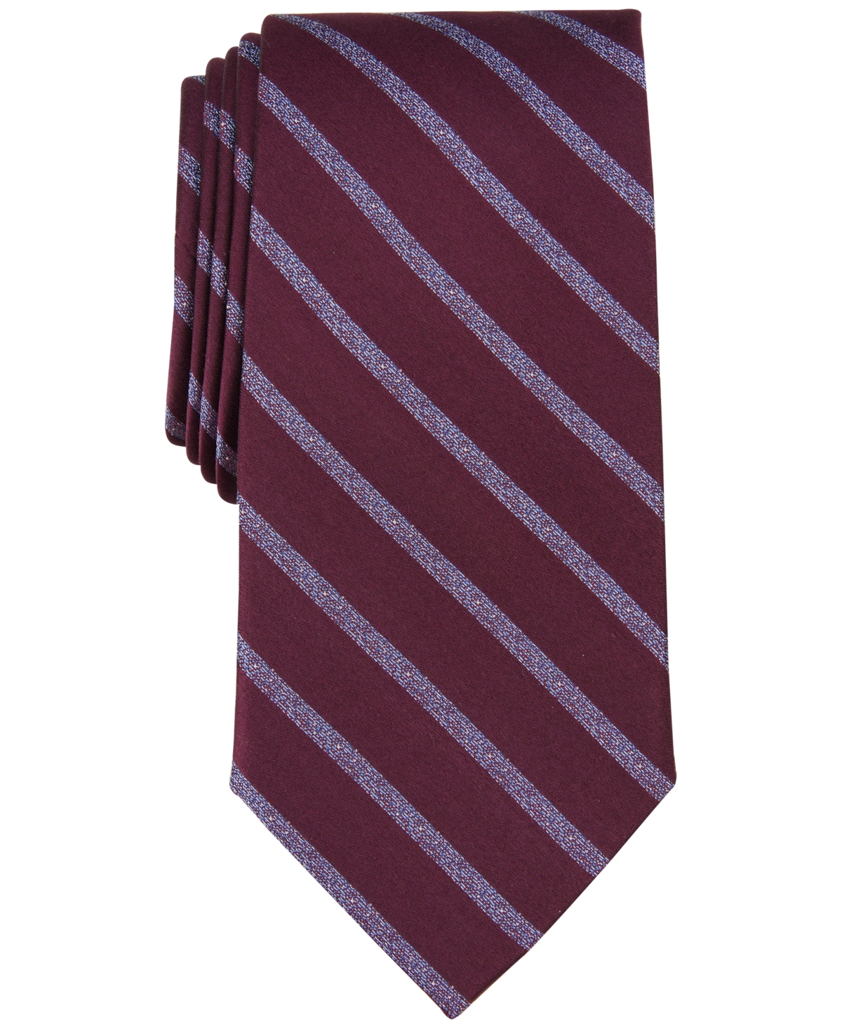 Michael Kors Men's Bahr Stripe Tie In Burgundy