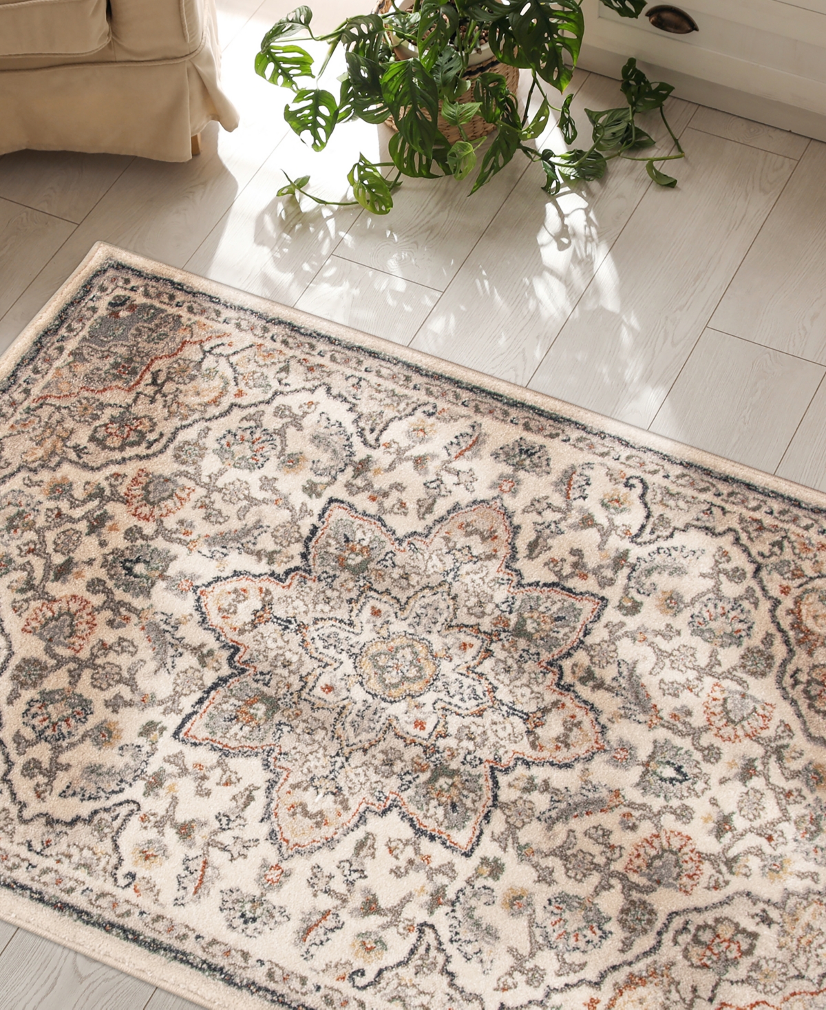 Mink Home Closeout! Km Home Poise Pse-7230 3'3" X 5' Area Rug In Multi