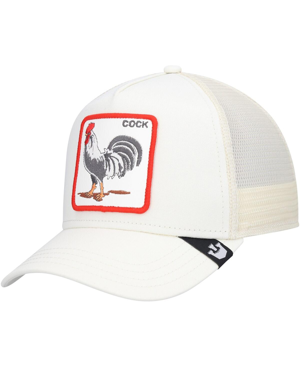 Goorin Bros Men's . White The Rooster Trucker Snapback Hat