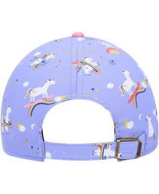 Girls Preschool Purple Chicago Bears Unicorn Clean Up Adjustable Hat