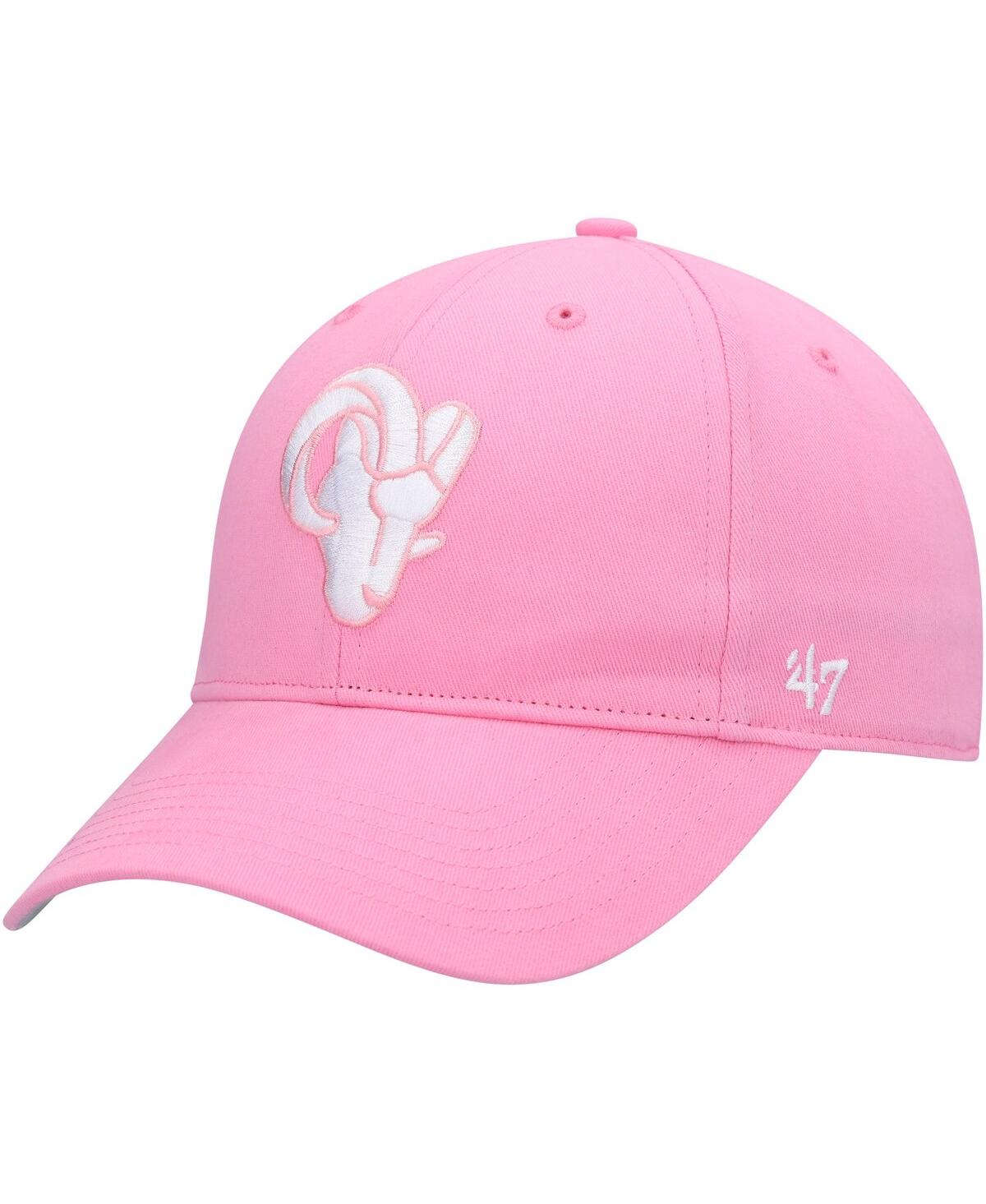 47 Brand Kids' Big Girls ' Pink Los Angeles Rams Rose Mvp Adjustable Hat
