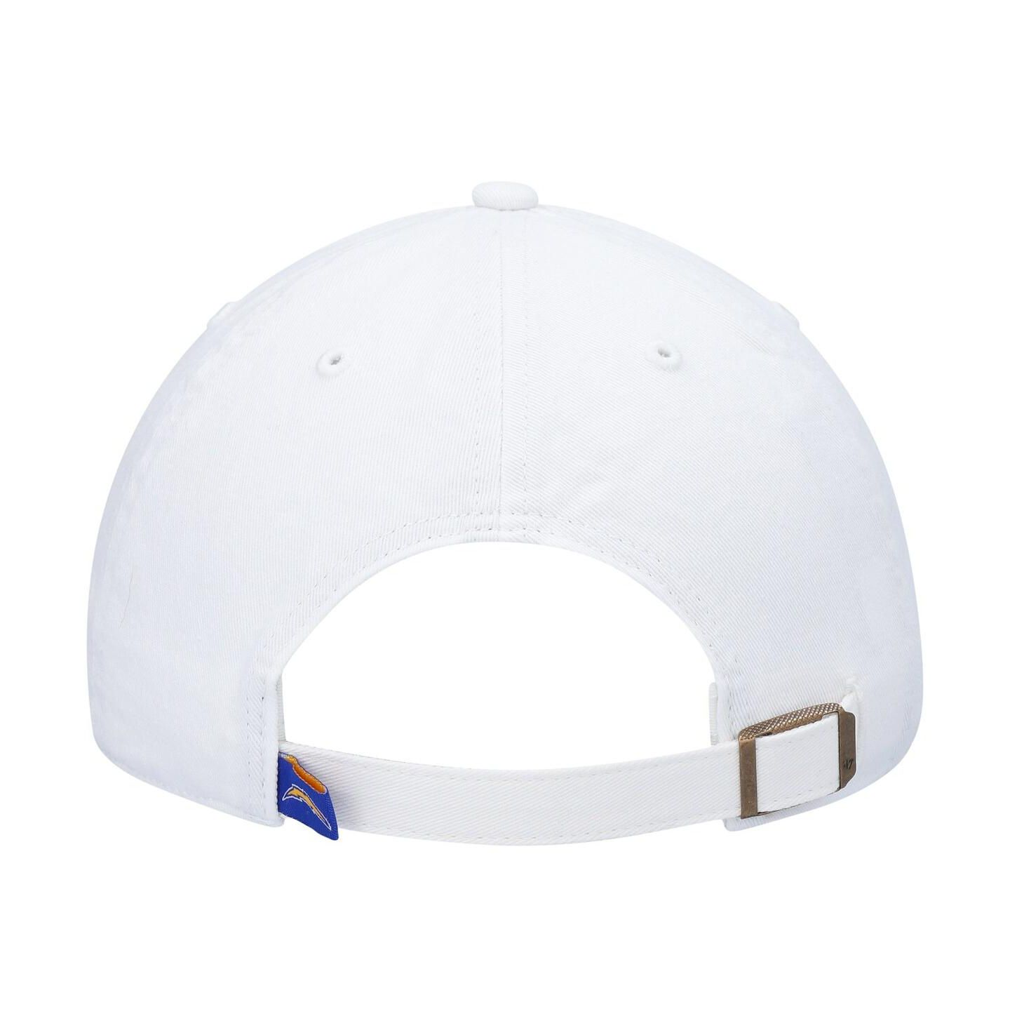 Мужская кепка '47 Brand White Los Angeles Chargers Clean Up Adjustable Hat — фото 4