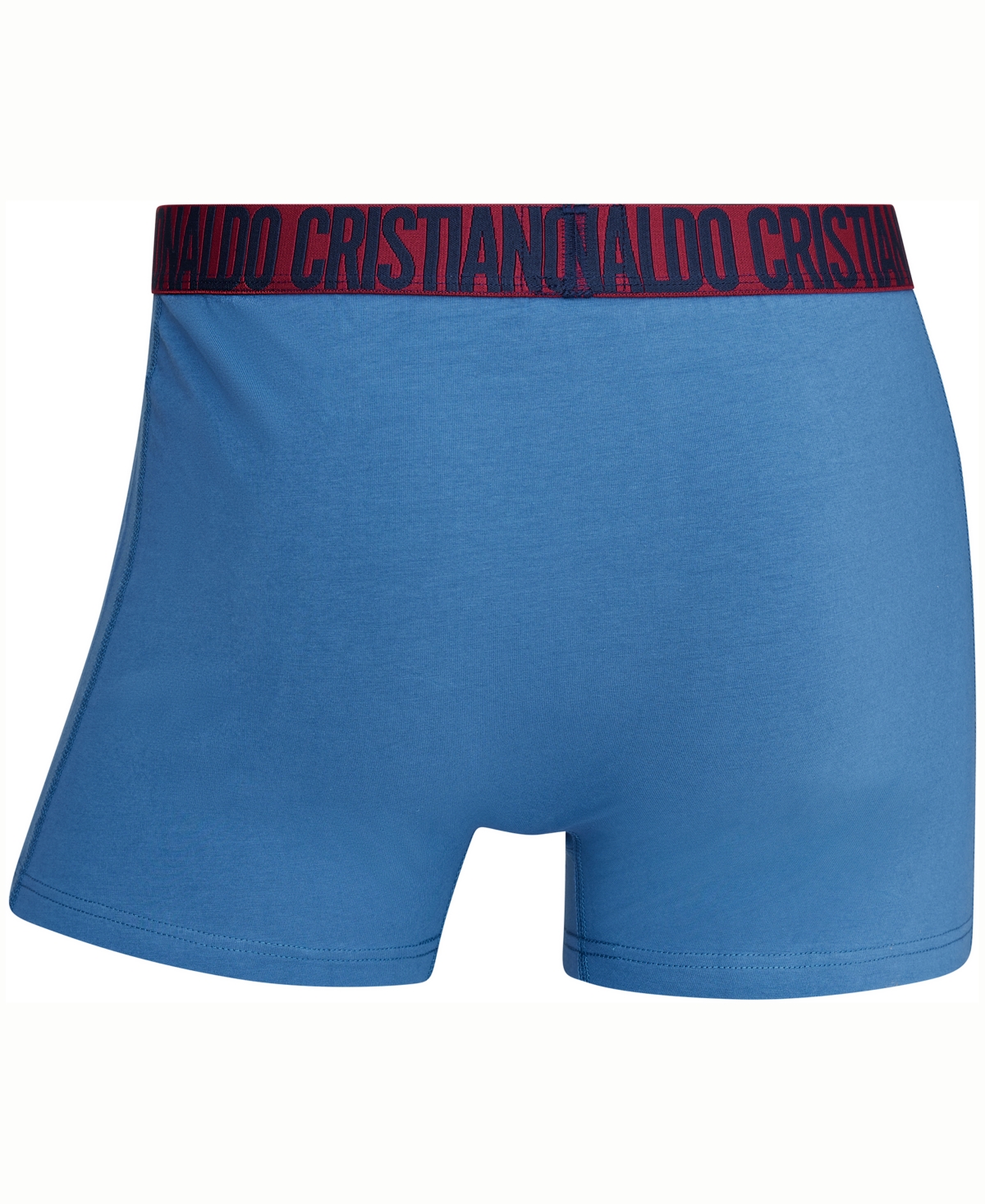 CR7 Men's Cotton Blend Trunks, Pack of 3 - Light Blue, Dark Pink