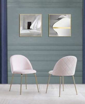 Miramar 31" Velvet Metal Dining Chairs, Set of 2