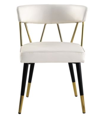 Aireys 31" Faux Leather with Metal Accents Armless Chairs, Set of 2