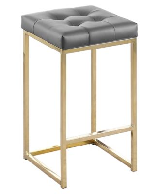 Jersey 27" Faux Leather Counter Height Stools, Set of 2