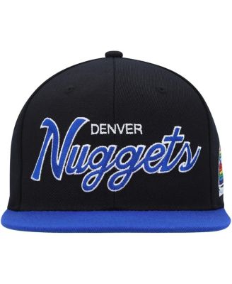 Men's Black Denver Nuggets Hardwood Classics MVP Team Script 2.0 Snapback Hat