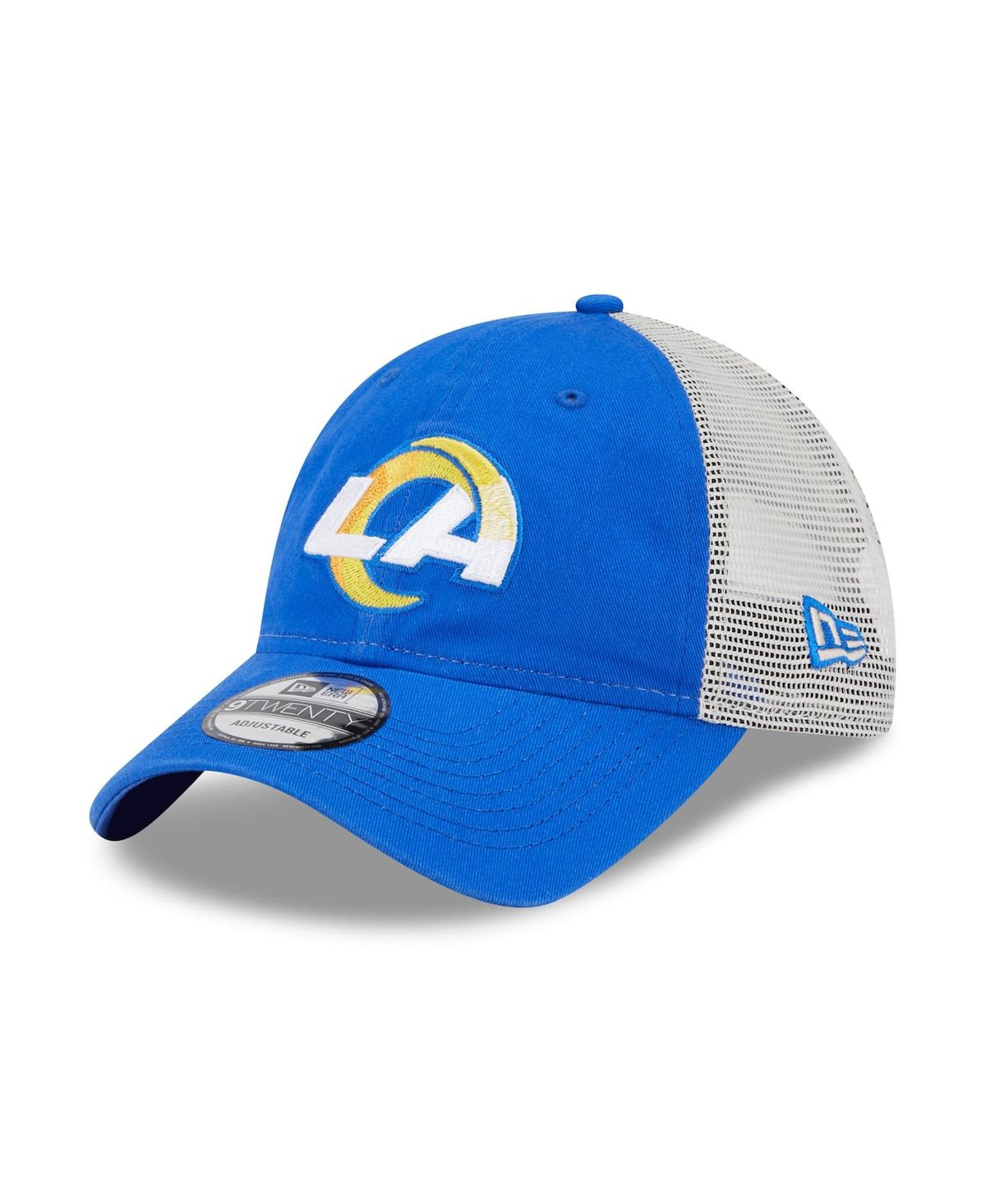 New Era Men's  Royal, Natural Los Angeles Rams Loyal 9twenty Trucker Snapback Hat In Royal,natural