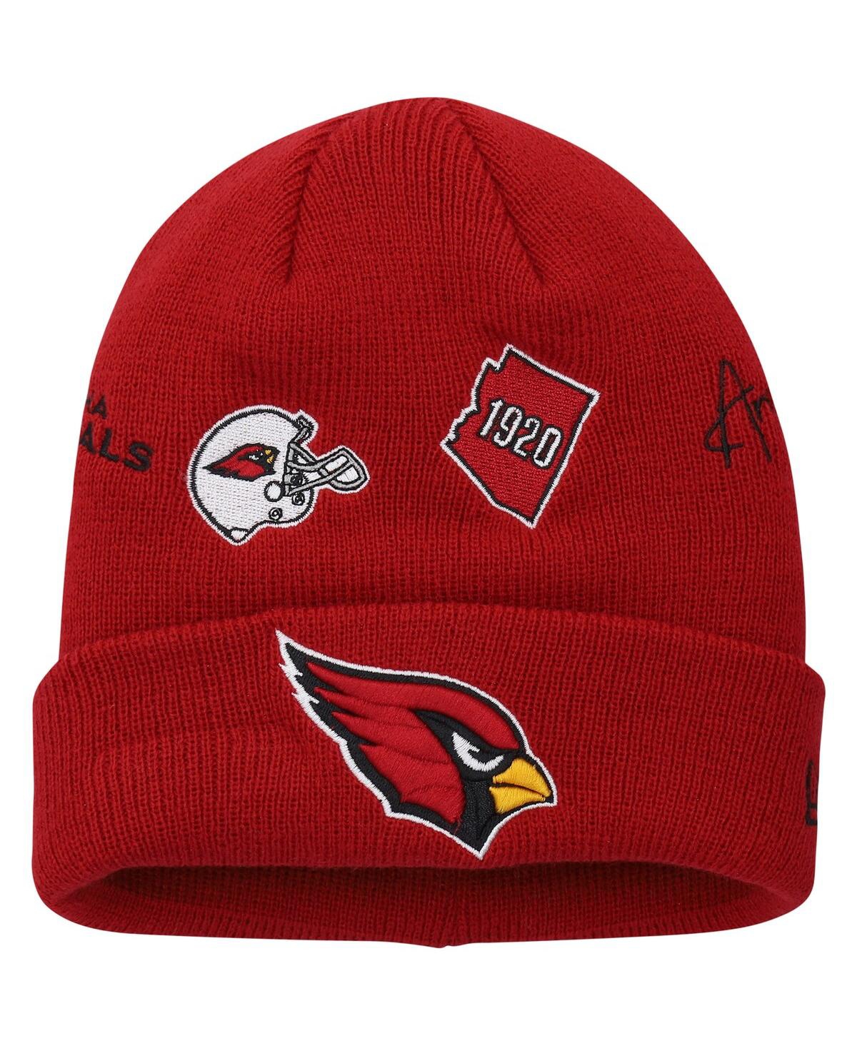 Shop New Era Big Boys And Girls  Cardinal Arizona Cardinals Identity Cuffed Knit Hat