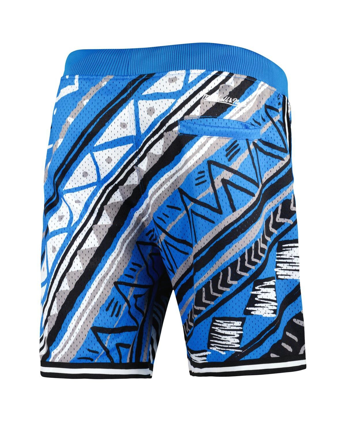 Shop Mitchell & Ness Men's  Blue Charlotte Fc Tribal Fashion Shorts