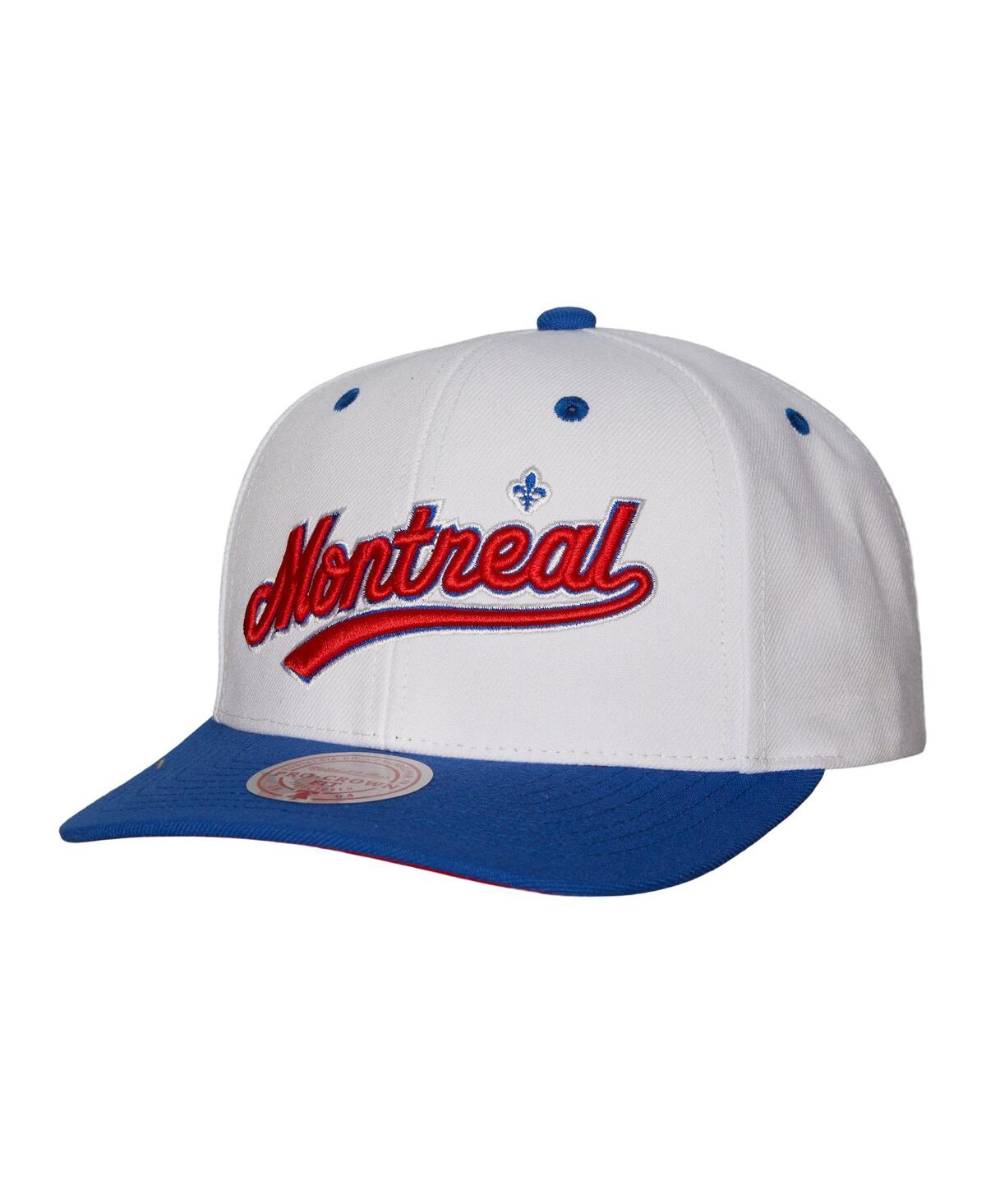 Mitchell & Ness Men's  White Montreal Expos Cooperstown Collection Pro Crown Snapback Hat
