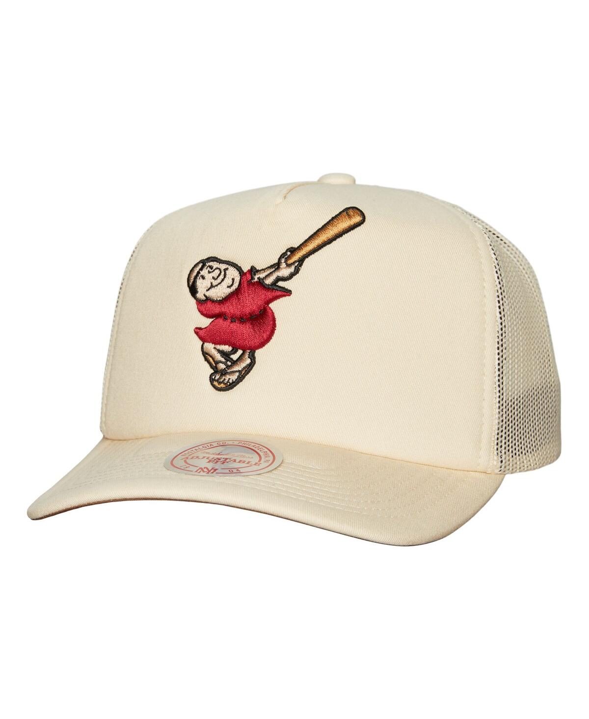 Mitchell & Ness Men's  Cream San Diego Padres Cooperstown Collection Evergreen Adjustable Trucker Hat