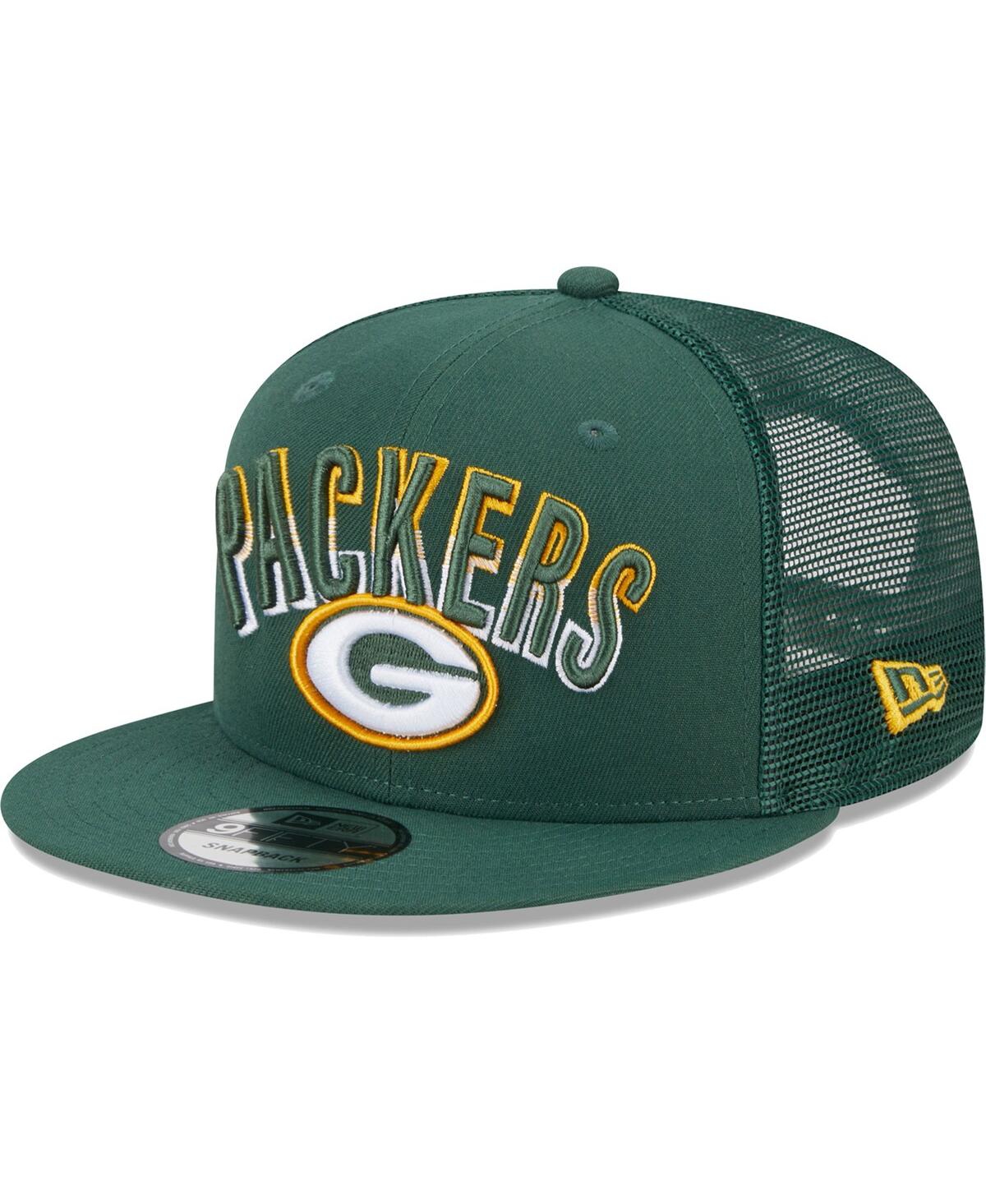 Men's New EraGreen Bay Packers Grade Trucker 9FIFTY Snapback Hat - Green