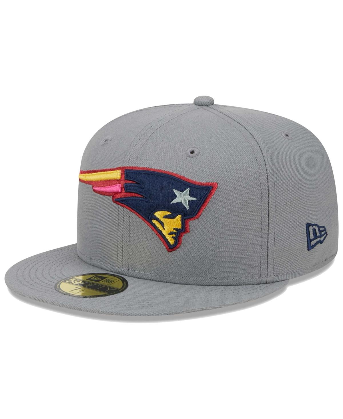 Shop New Era Men's  Gray New England Patriots Color Pack 59fifty Fitted Hat