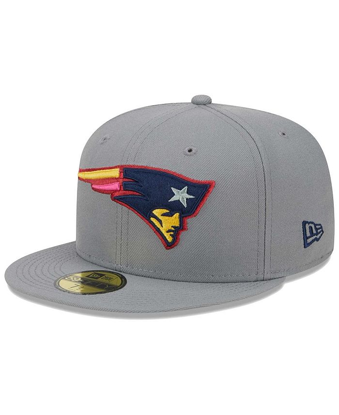 New Era Men's Gray New England Patriots Color Pack 59FIFTY Fitted Hat ...