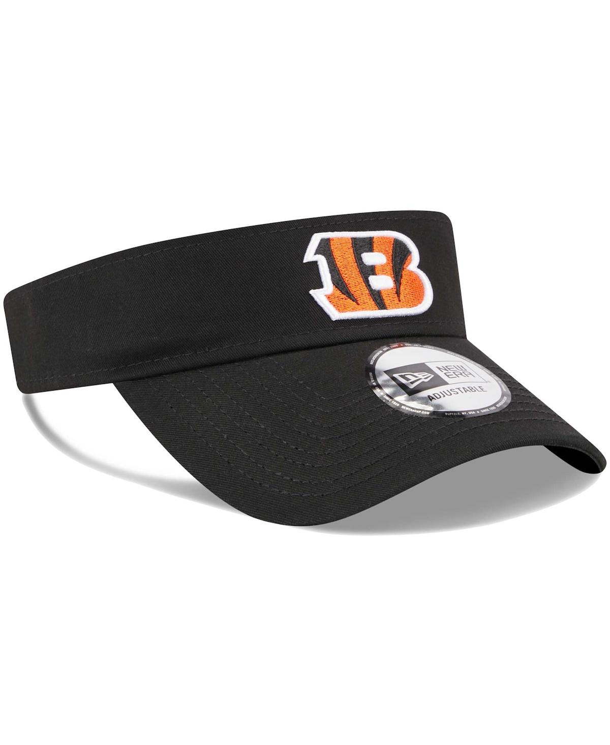 NEW ERA MEN'S NEW ERA BLACK CINCINNATI BENGALS MAIN ADJUSTABLE VISOR 