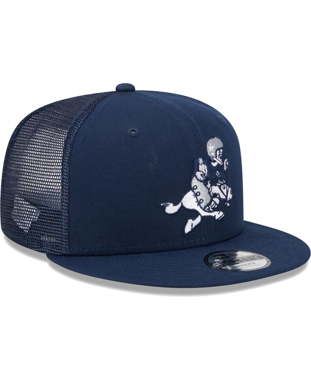Shop New Era Big Boys And Girls  Navy Dallas Cowboys Retro Joe Main Trucker 9fifty Snapback Hat